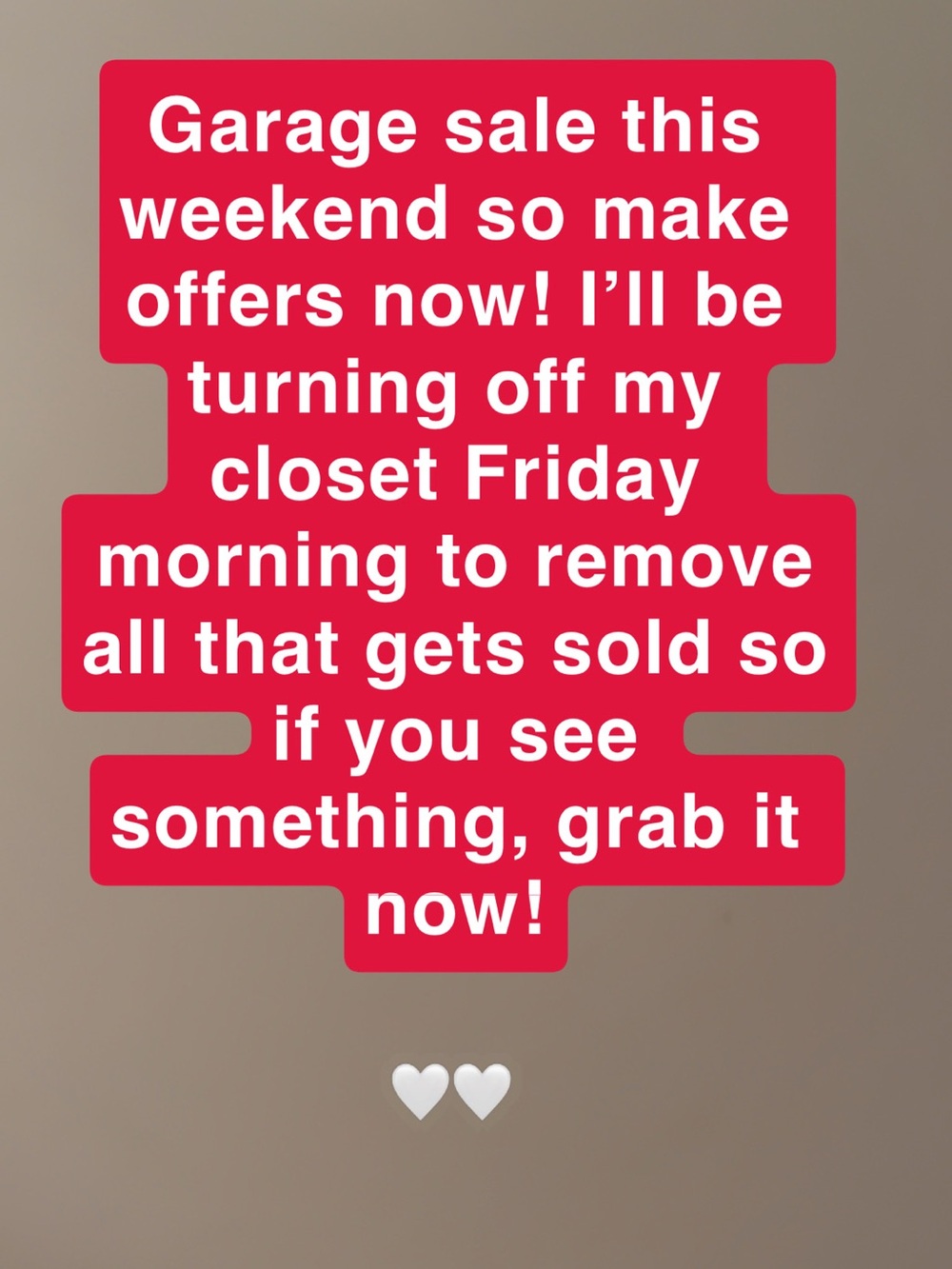 Closet Clean out Bundle & save